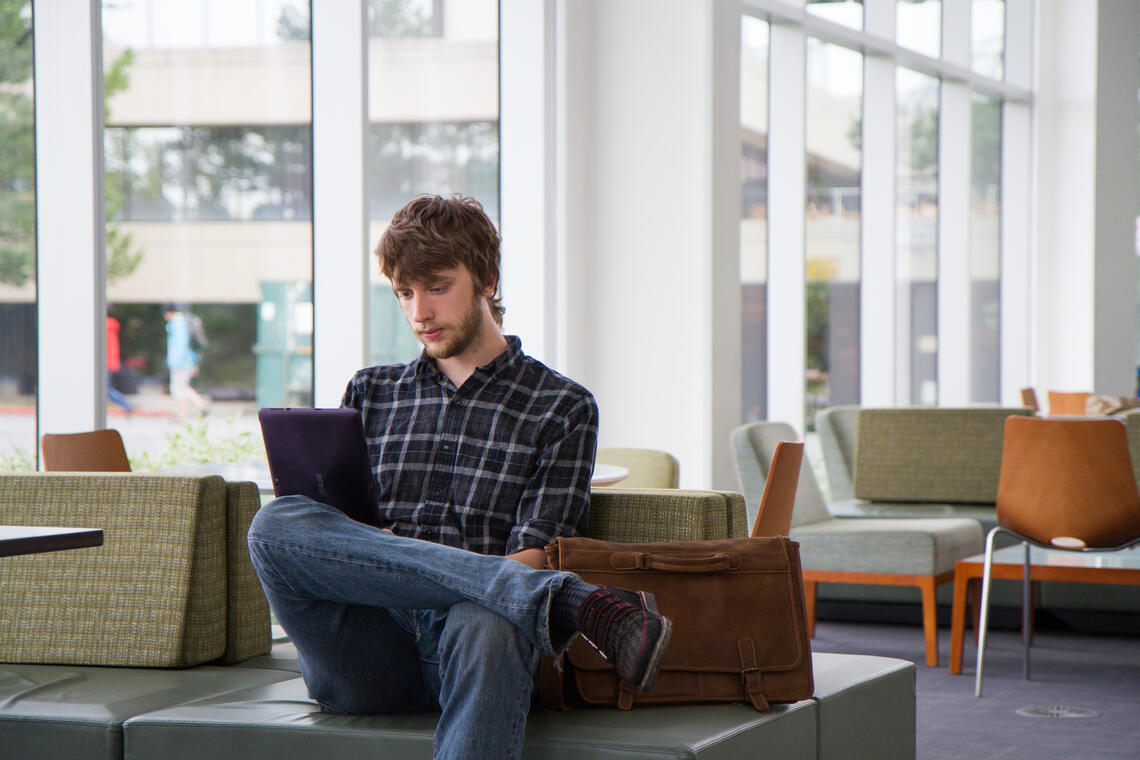 Individual on tablet 