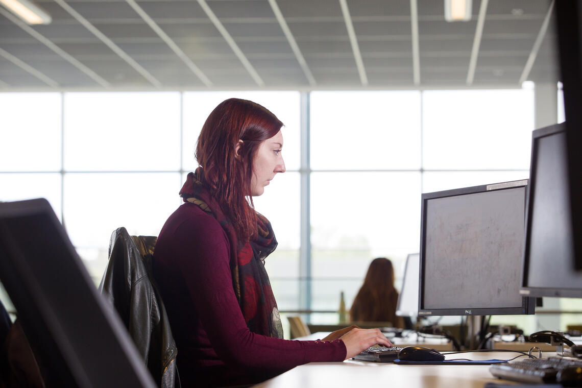 Girl on computer